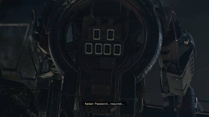 The player looks at Kaiser, who has ran out of power in Starfield