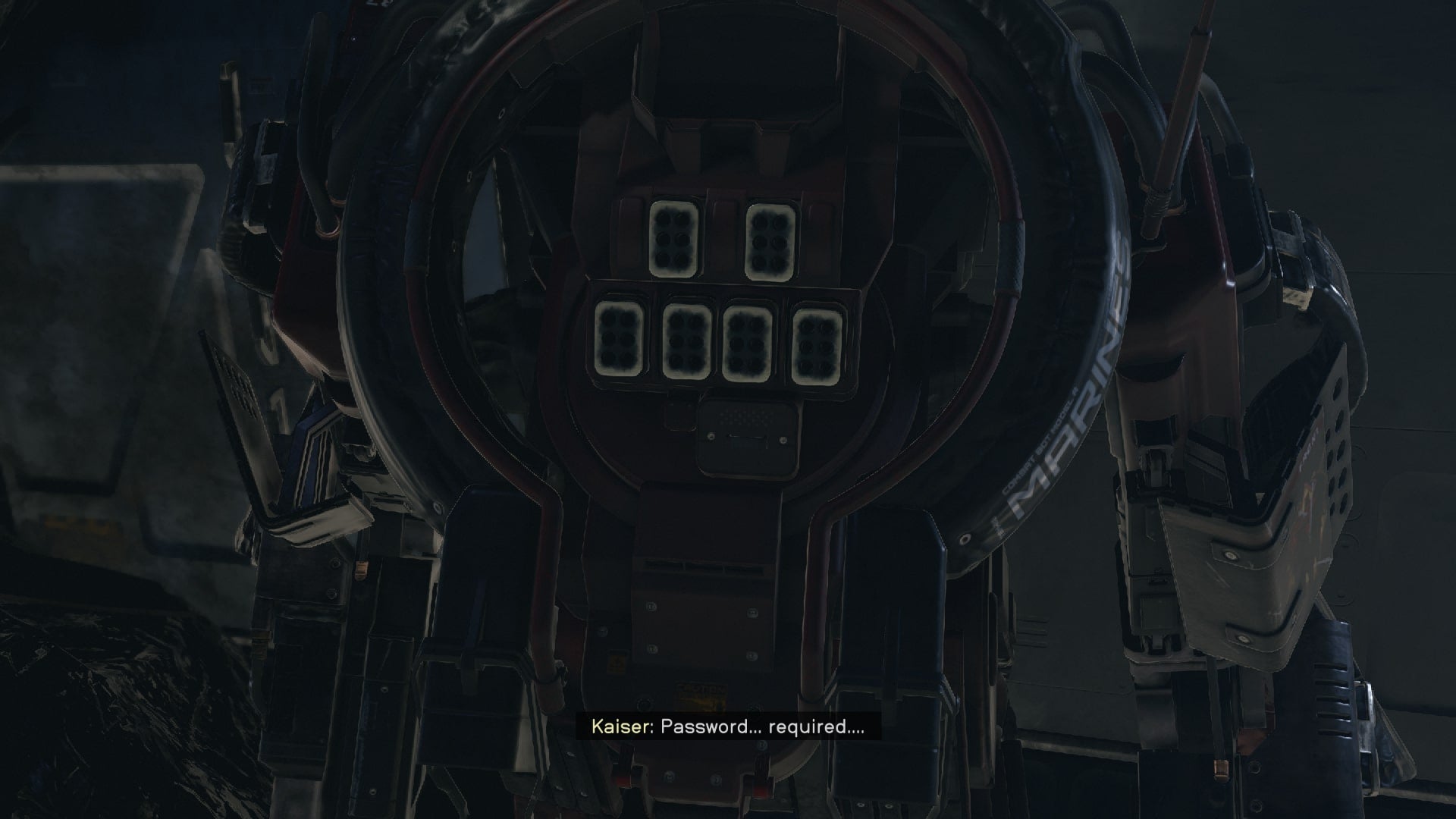 The player looks at Kaiser, who has ran out of power in Starfield - 1