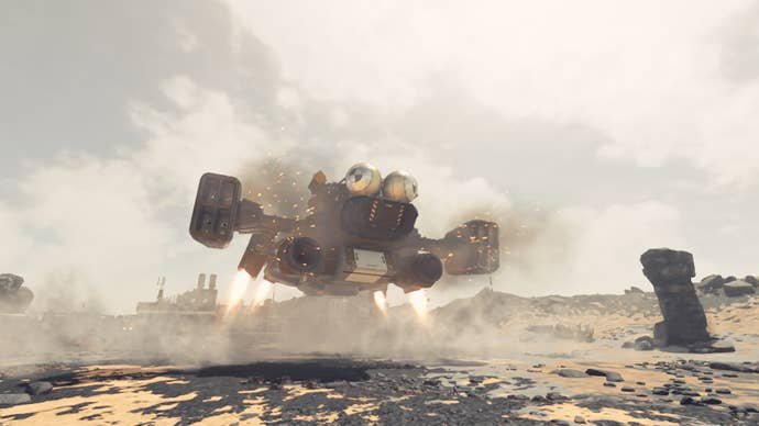 The player lands the Razorleaf ship at CM Station RC-1 in Starfield