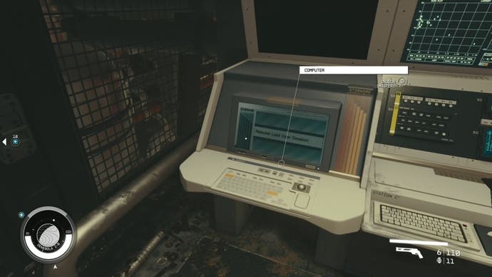 first person view of a locked computer