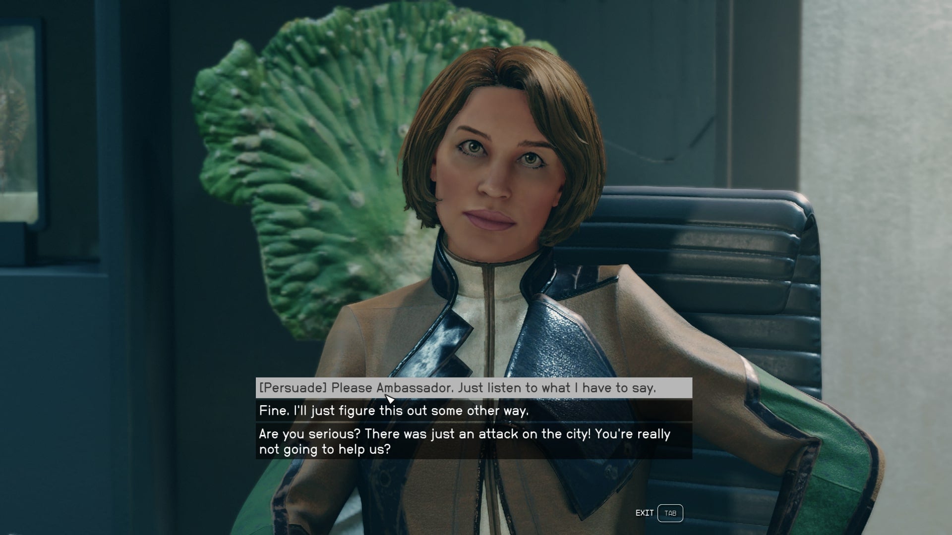 The player speaks with Radcliffe of the Freestar Rangers in Starfield - 4