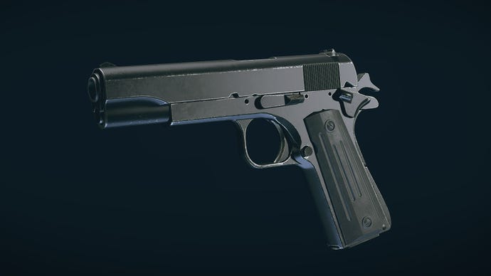 Starfield image showing a close up of the Sir Livingstone’s Pistol weapon.
