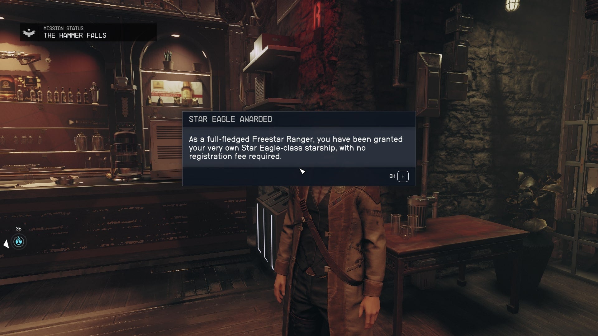 The player is rewarded with the Star Eagle ship after completing the Freestar Rangers quest line in Starfield - 5