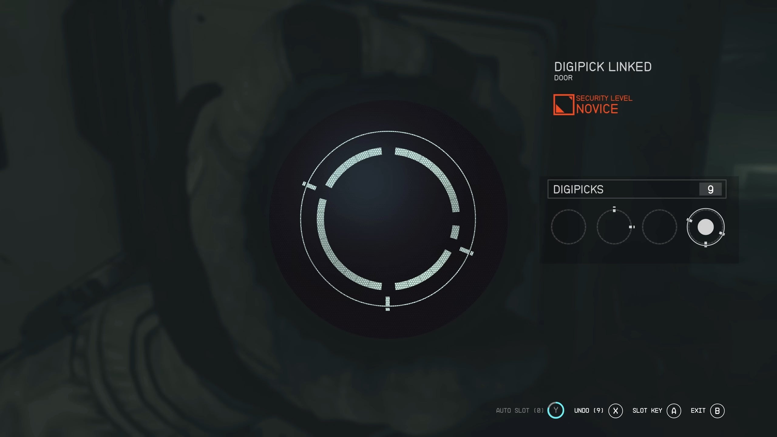 In the digilock lockpicking menu.