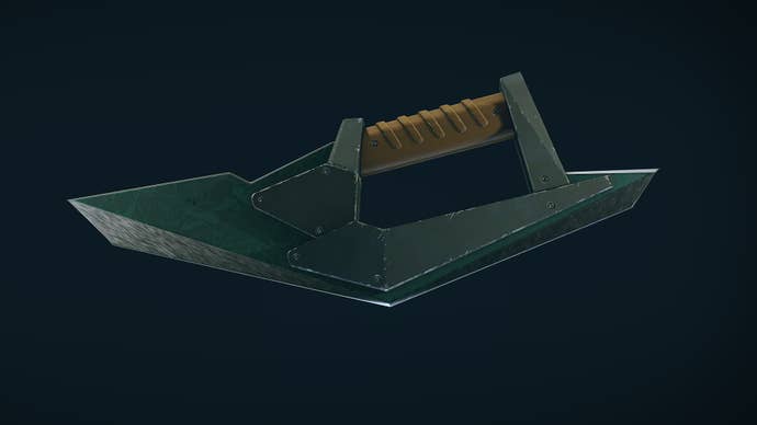 Starfield image showing a close up of The Last Priest weapon.