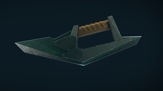 Starfield image showing a close up of The Last Priest weapon.