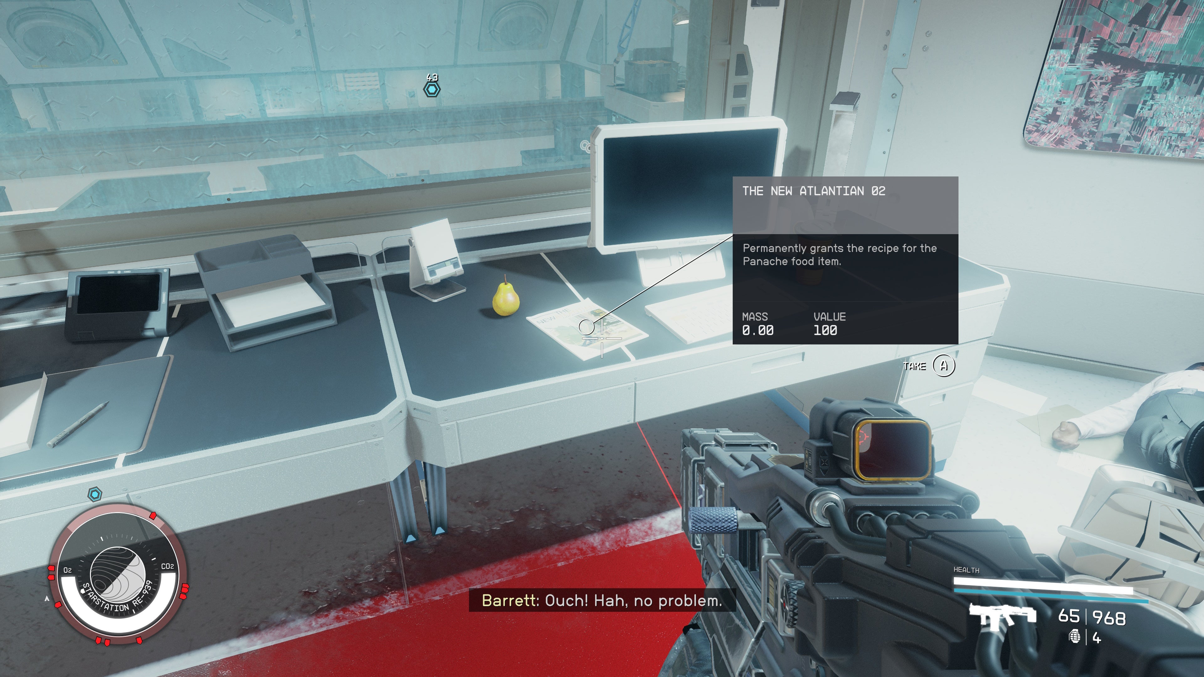 first person view of new atlantian skill book on computer desk