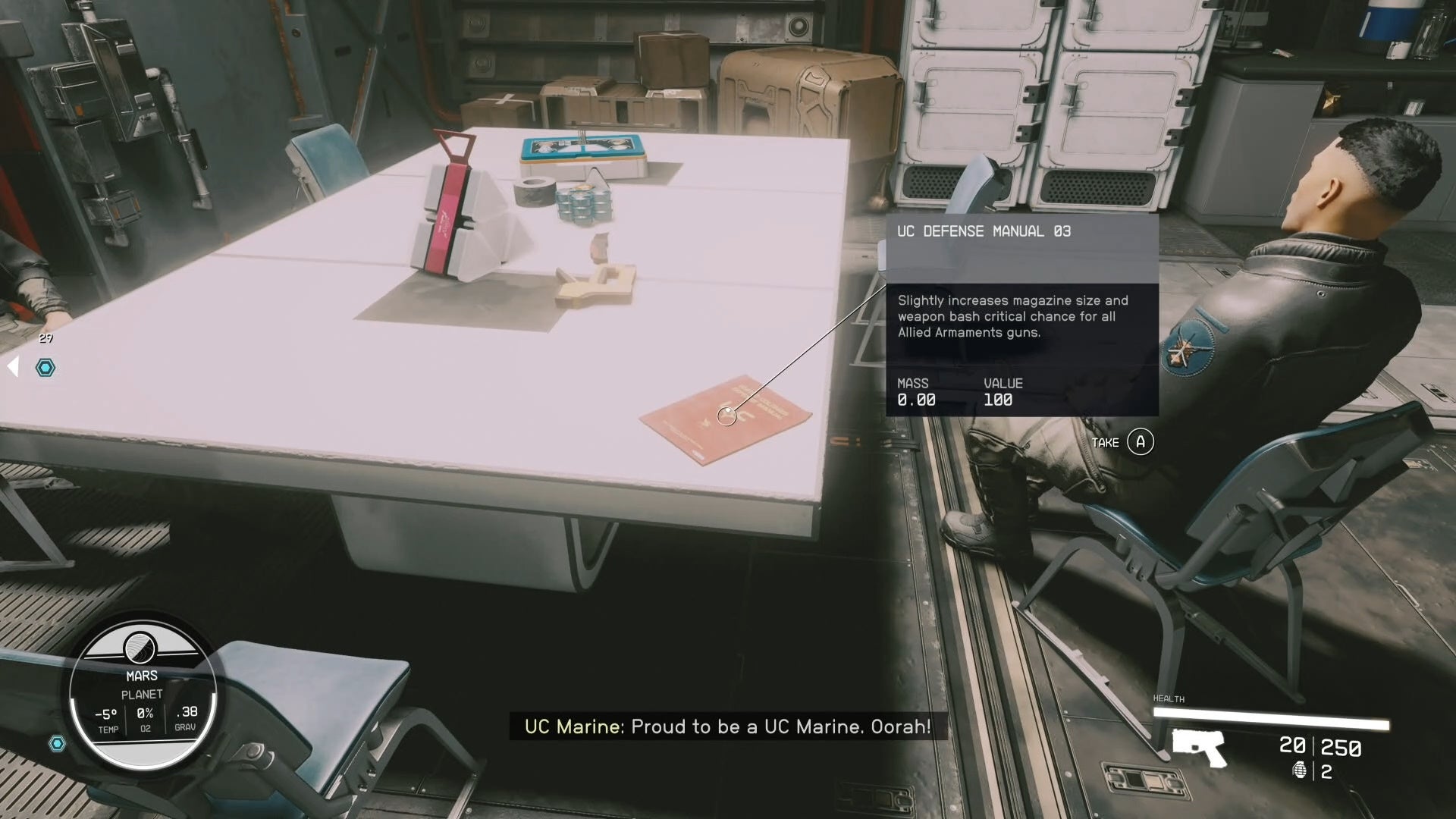 first person view of the uc defense manual skill book