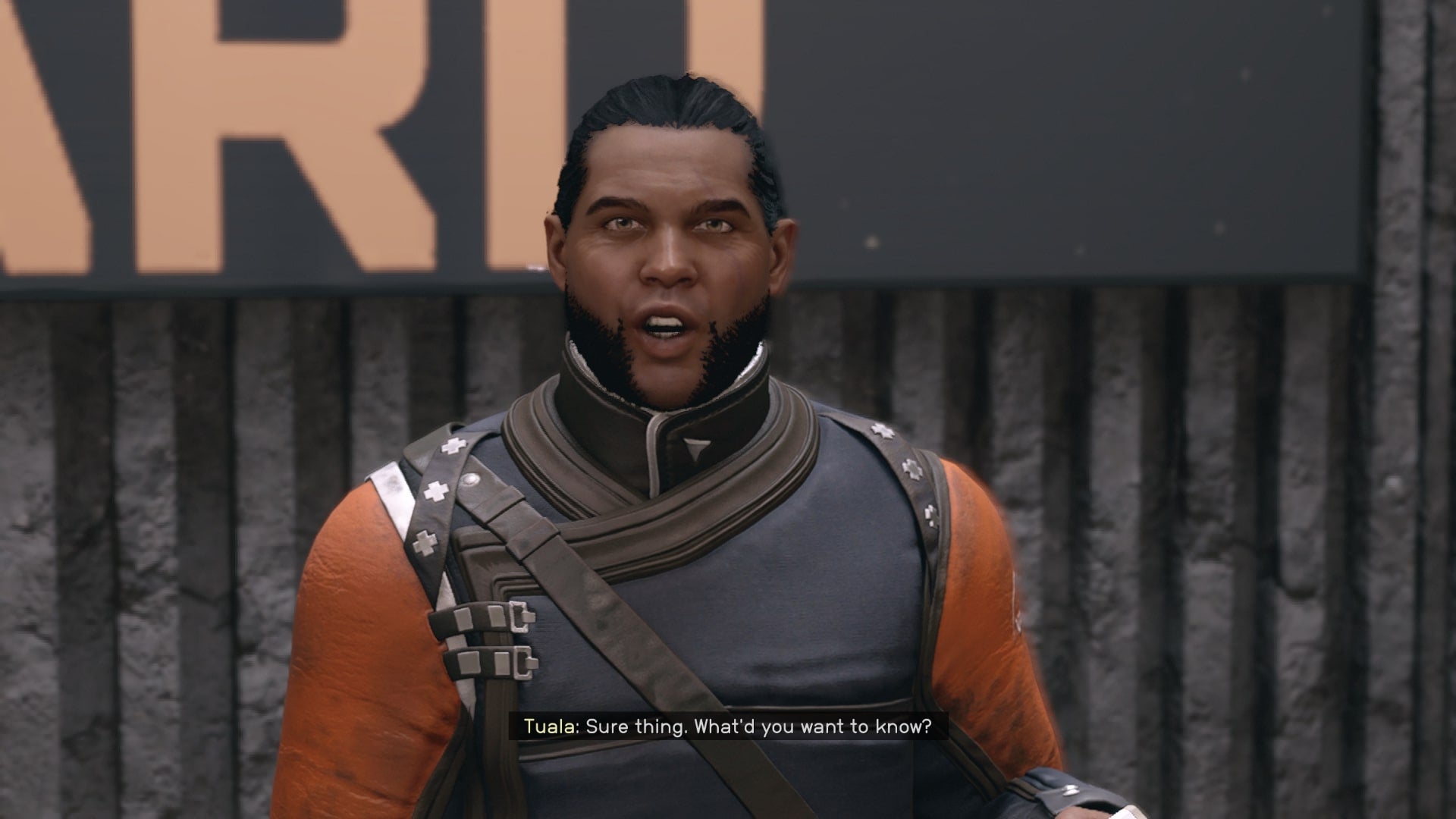 The player speaks with Commander Tuala of UC Vanguard in Starfield - 3