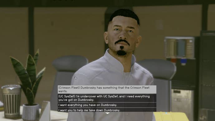 The player speaks with Gabriel Vera in his cabin in Starfield