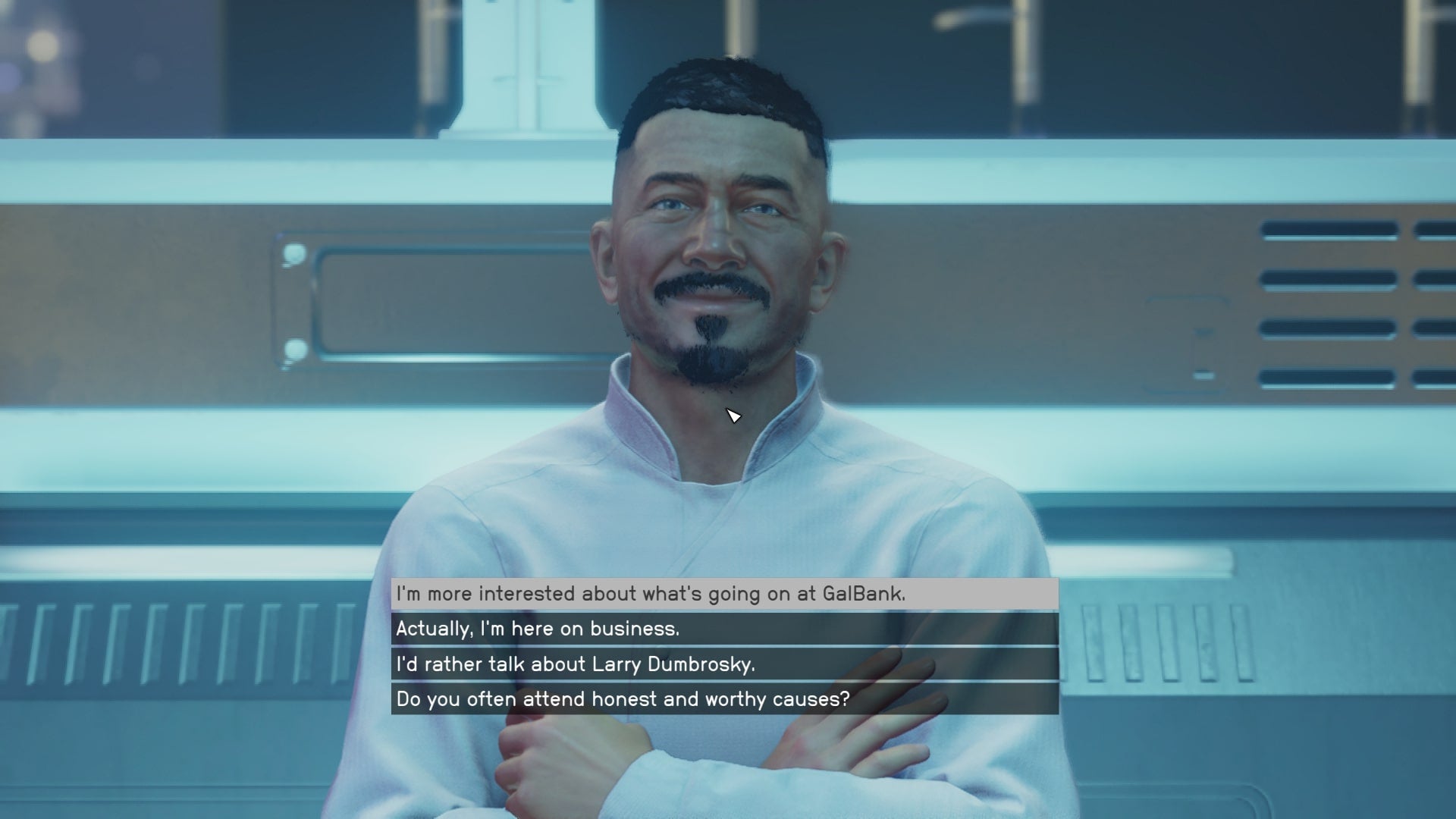 The player speaks with Gabriel Vera in Starfield