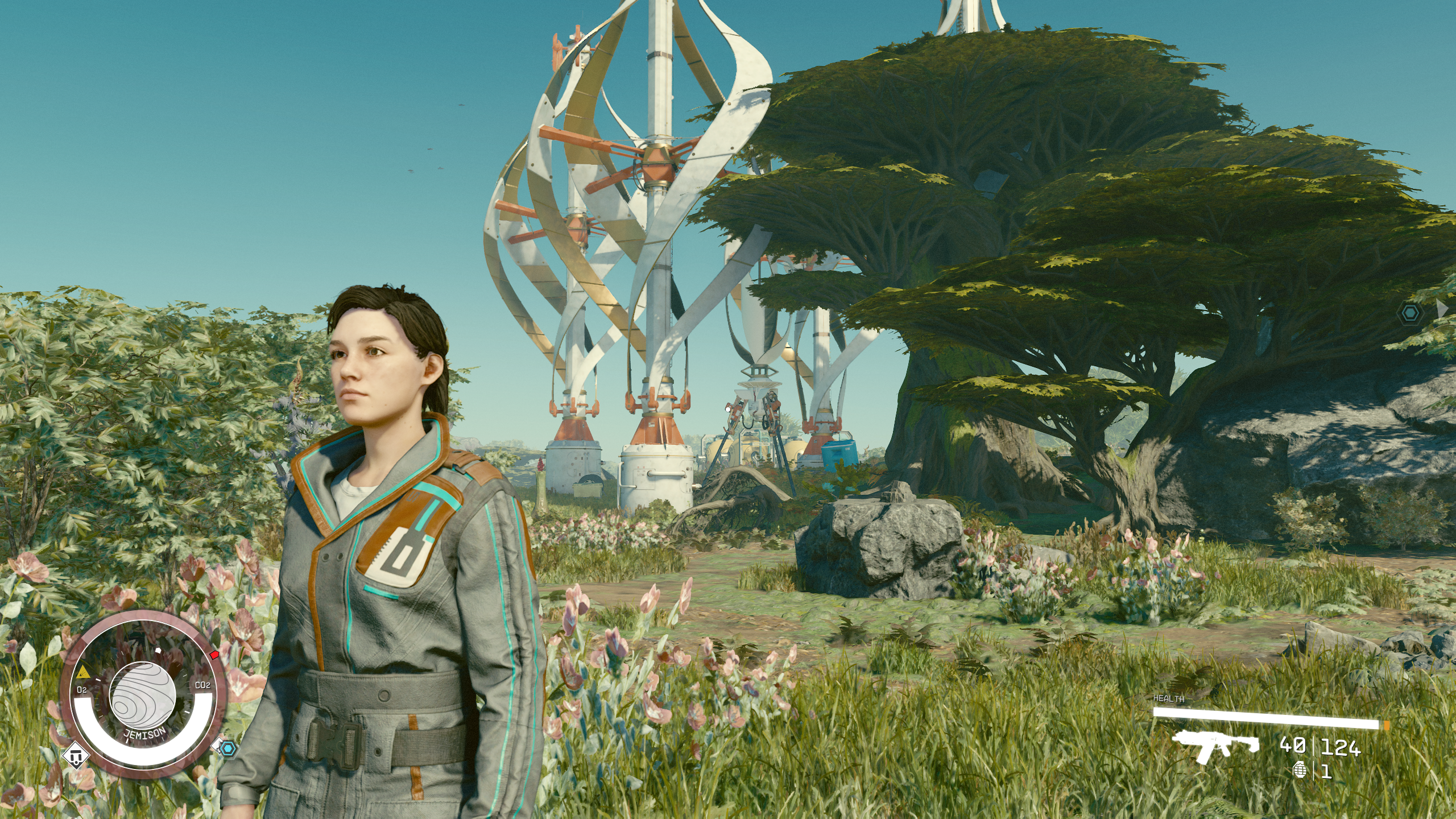 Starfield running at native 1440p with Ultra graphics.