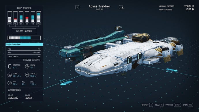Starfield's Abyss Trekker ship.