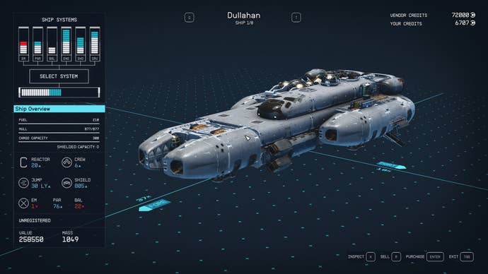 Starfield’s Dullahan ship.