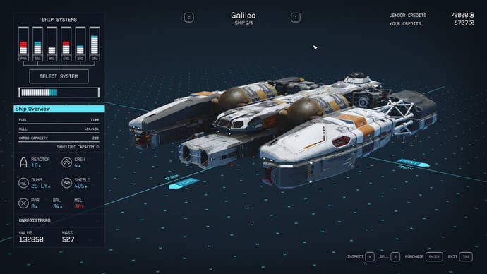 Starfield's Galileo ship.