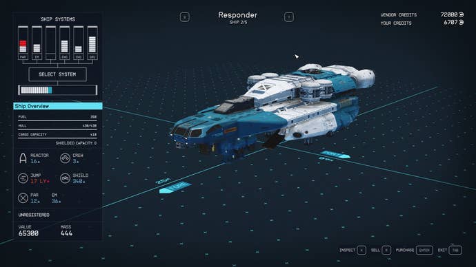 Starfield’s Responder ship.