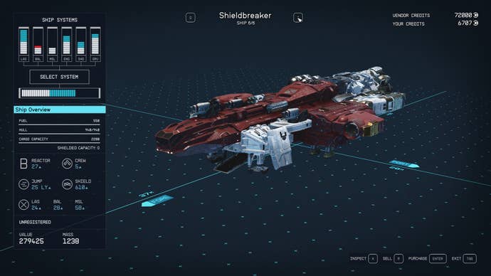 Starfield’s Shieldbreaker ship.