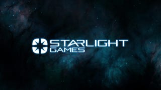 Banner of Starlight Games logo against a background of space