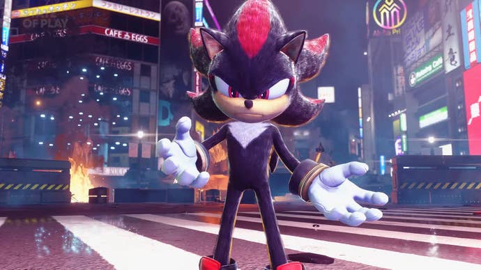 Screenshot of Shadow the Hedgehog from the Sonic the Hedgehog 3 Movie Pack for Sonic x Shadow Generations