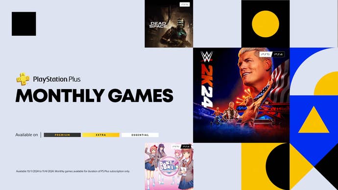 PlayStation Plus Monthly Games for October 2024.