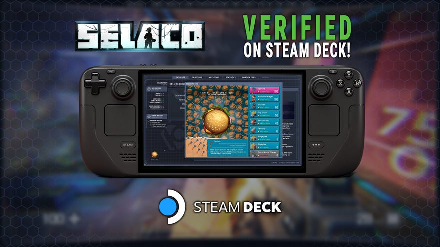 A promotional image of Selaco verified on Steam Deck