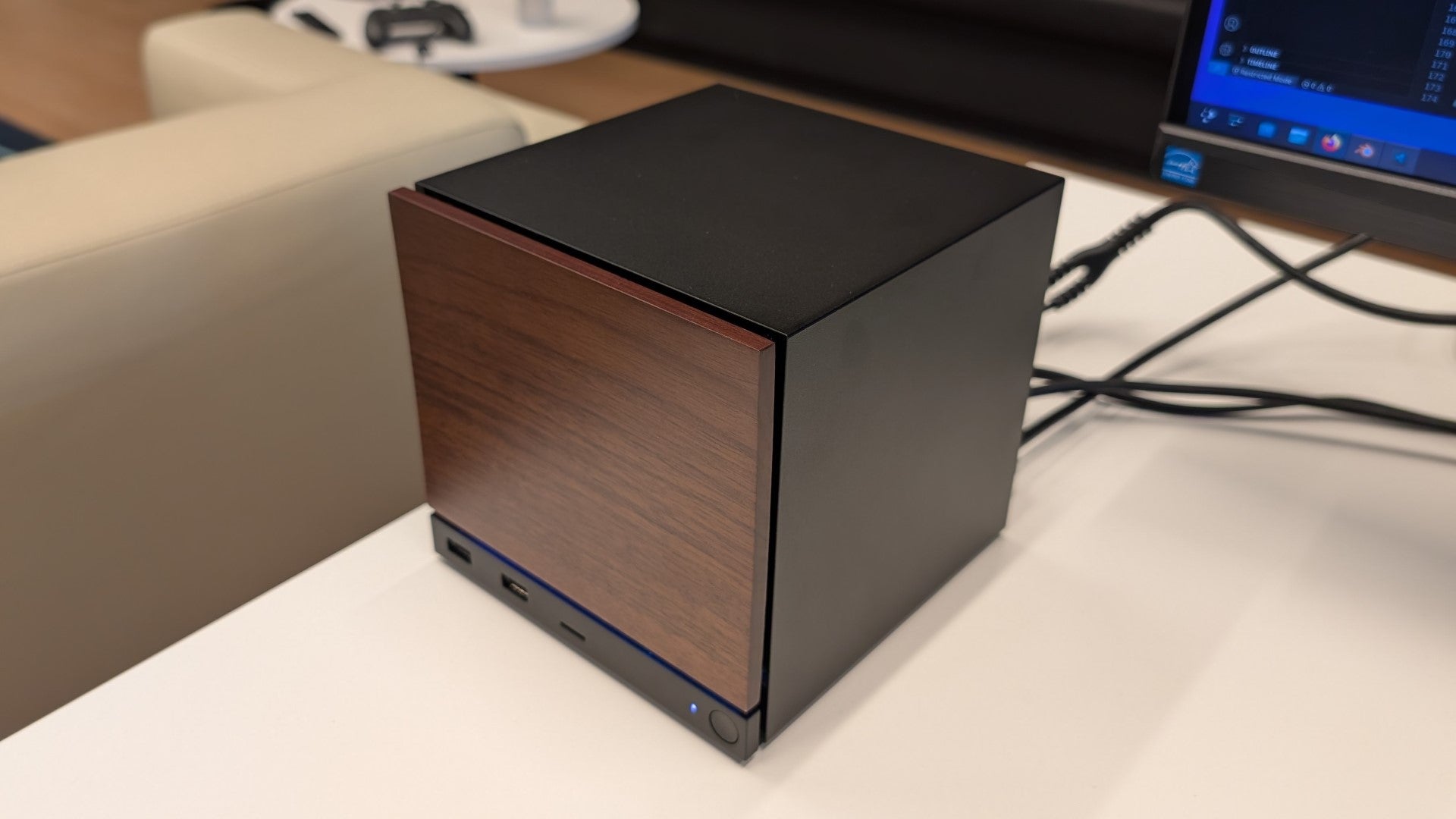 A 2026 Steam Machine with a custom wood front panel. - 1