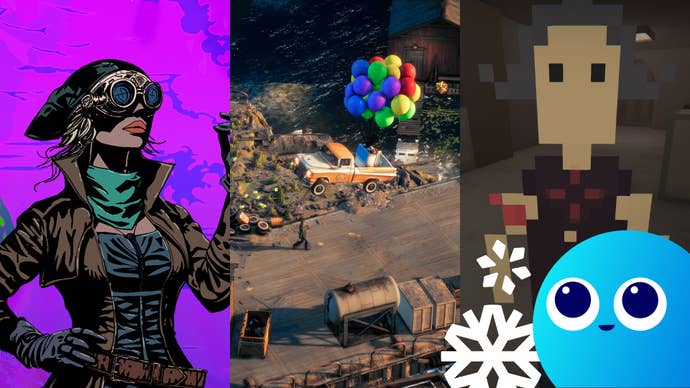 A montage of The Horror at Highrook, Deliver At All Costs, and DoubleWe screenshots with Gamer Network’s Wishlisted mascot in the corner.