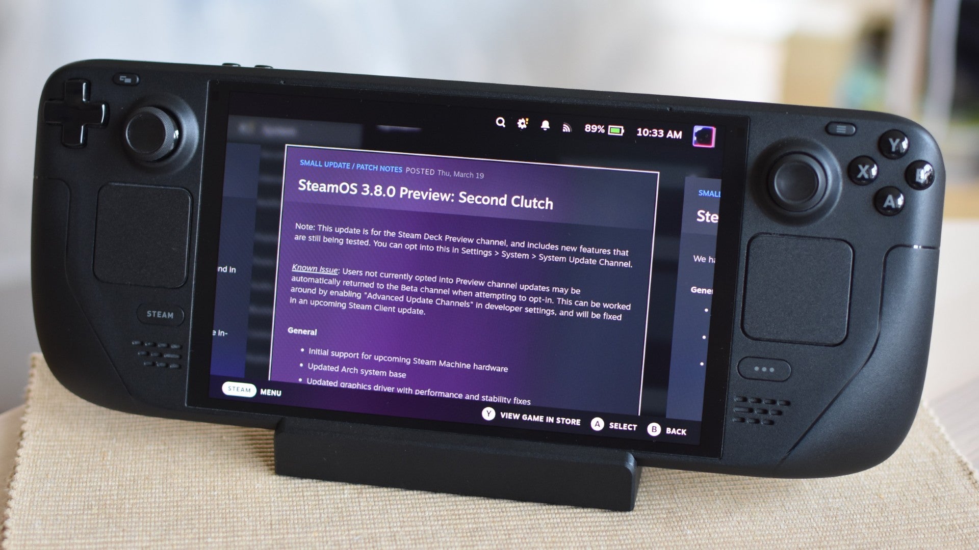 SteamOS update preview brings