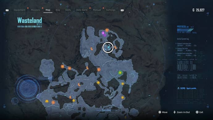 Map view of a circled Can location in Stellar Blade.
