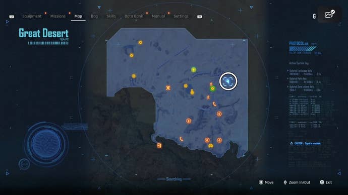Map view of a circled Can location in Stellar Blade.