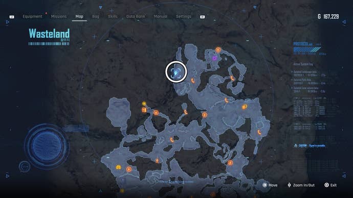 Map view of a circled Can location in Stellar Blade.