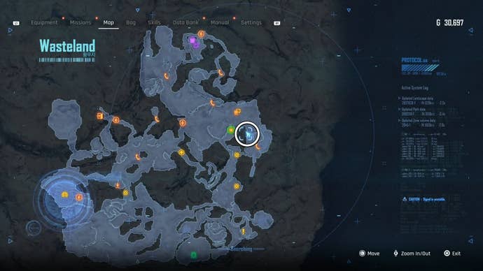 Map view of a circled Can location in Stellar Blade.