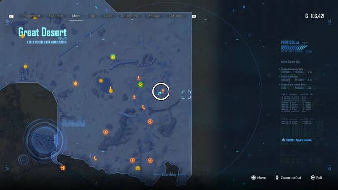 Map view of a circled Can location in Stellar Blade.