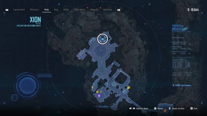 Menu view of a circled Can location in Stellar Blade.