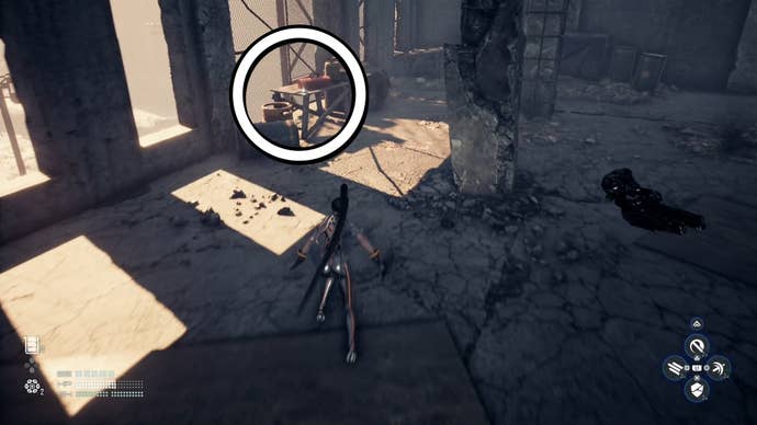 Potential Blast Can circled in the Eidos 7 area of Stellar Blade.