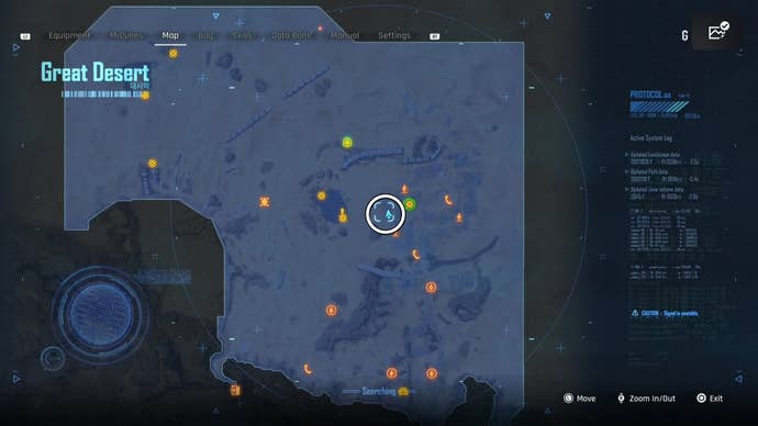 Menu view of a circled Can location in Stellar Blade.