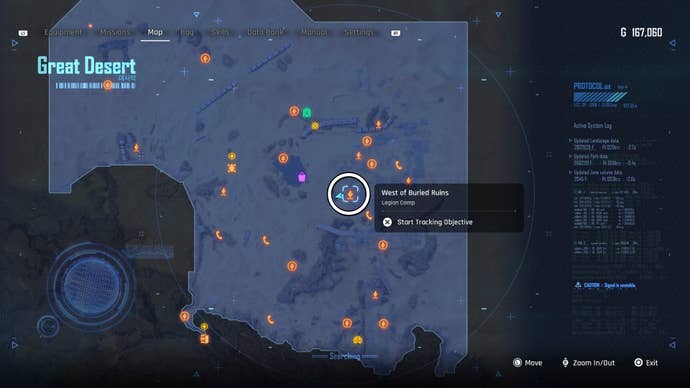 Map view of a circled Can location in Stellar Blade.