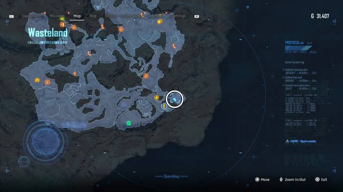 Map view of a circled Can location in Stellar Blade.