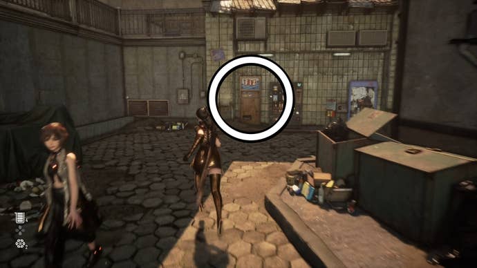 The Machinetta Caramel Macchiato Can location in Stellar Blade circled.