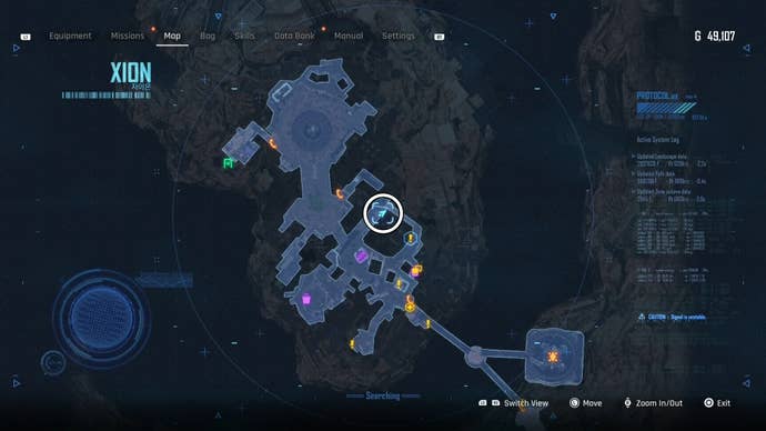 Map view of a circled Can location in Stellar Blade.