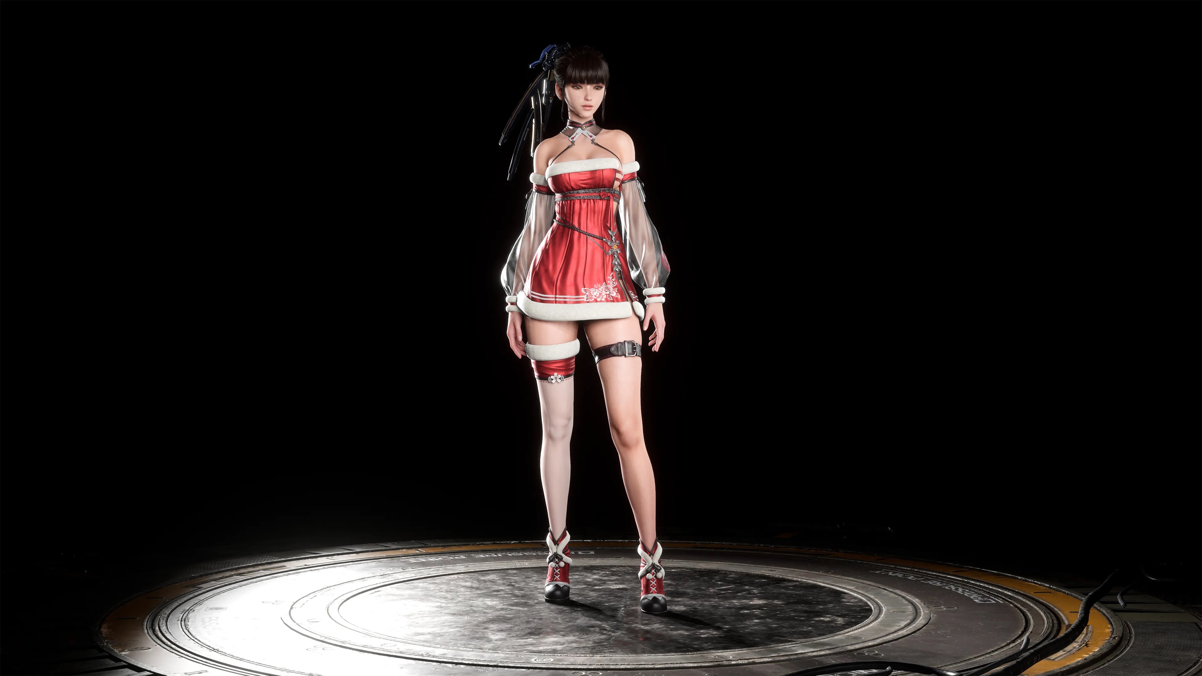 Eve&rsquo;s Santa Dress Holiday outfit in Stellar Blade.
