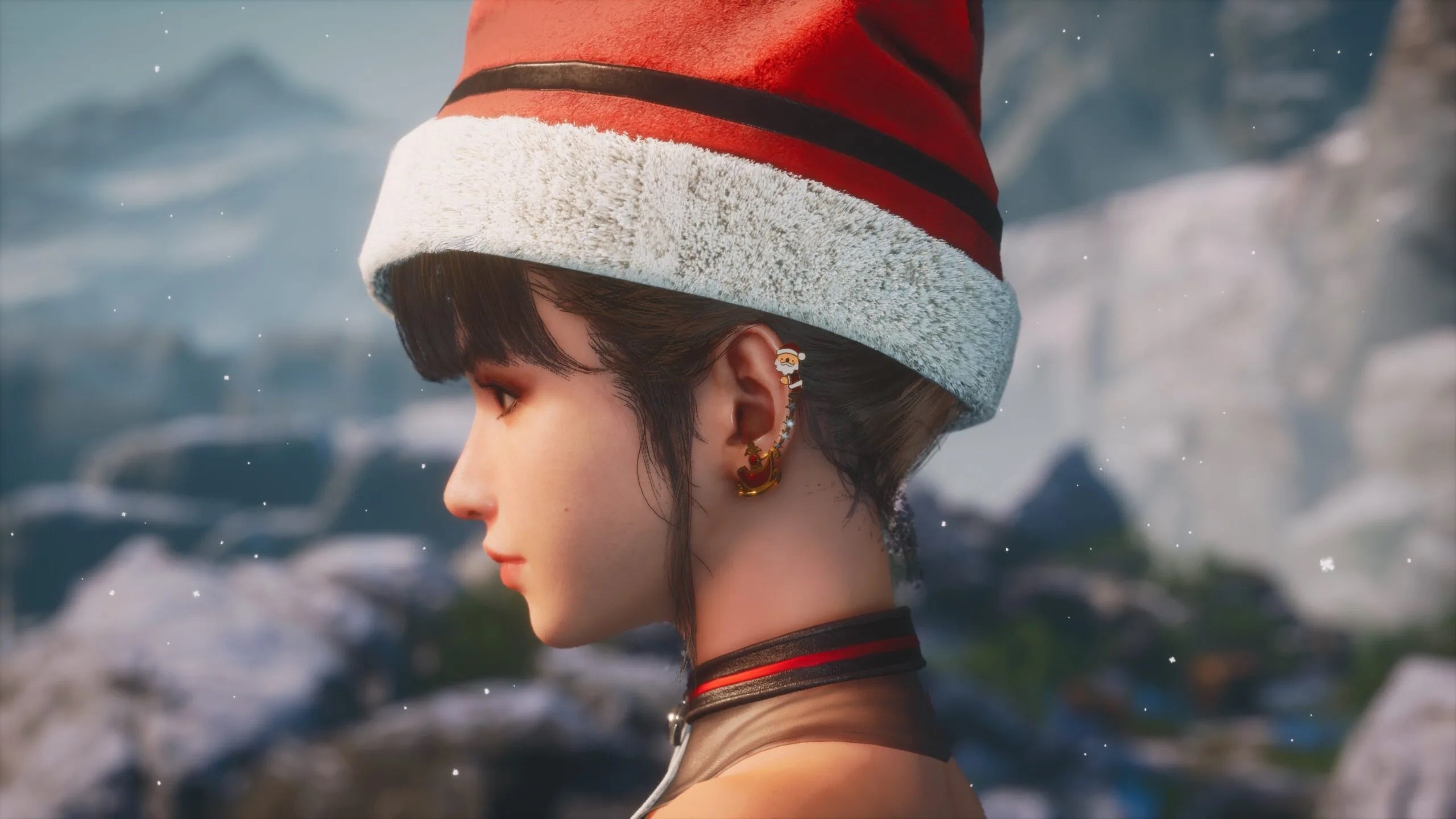 Eve&rsquo;s Sleigh Earcuff Holiday outfit in Stellar Blade.