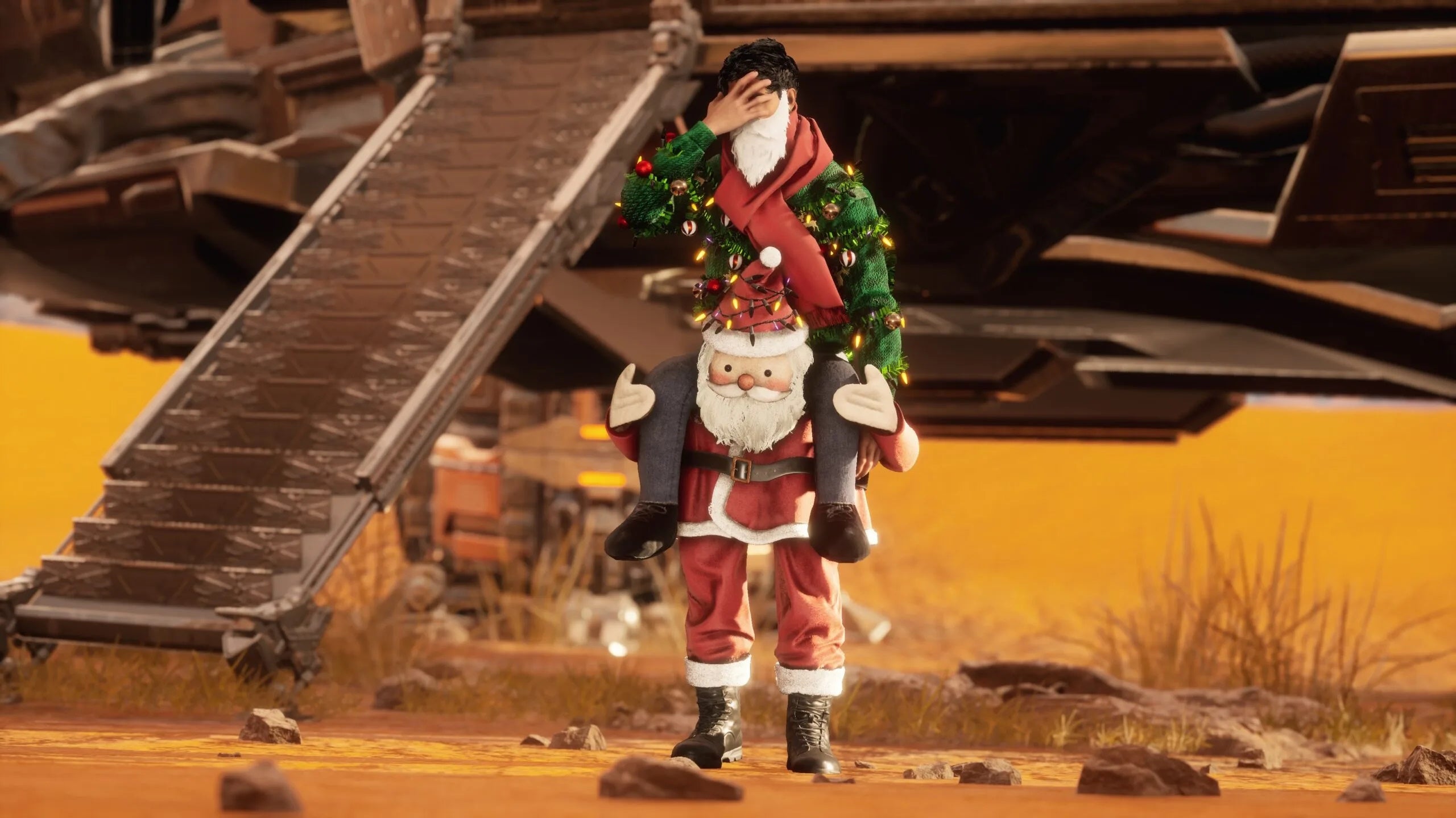 Adam&rsquo;s I&rsquo;m No Santas Holiday outfit in Stellar Blade.