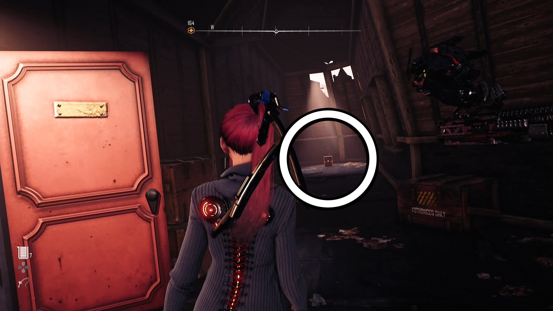 Planet Diving Suit (6th) outfit location circled in Stellar Blade.