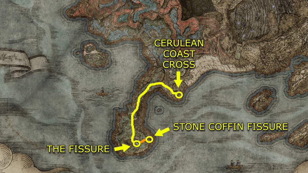 How to get to Stone Coffin Fissure in Elden Ring DLC | Rock Paper