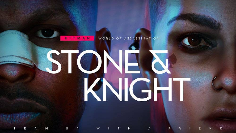Stone and Knight in a promo image for Hitman's coop mode