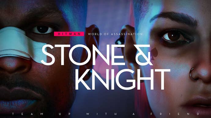Stone and Knight in a promo image for Hitman's coop mode