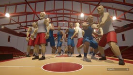 A screenshot of sports game Storm The Court with monstrous oversized players