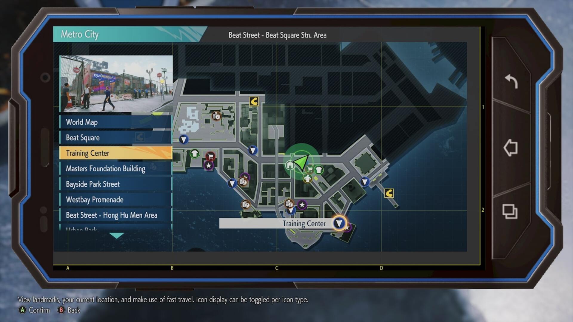 A map of Metro City in Street Fighter 6 is shown - 5