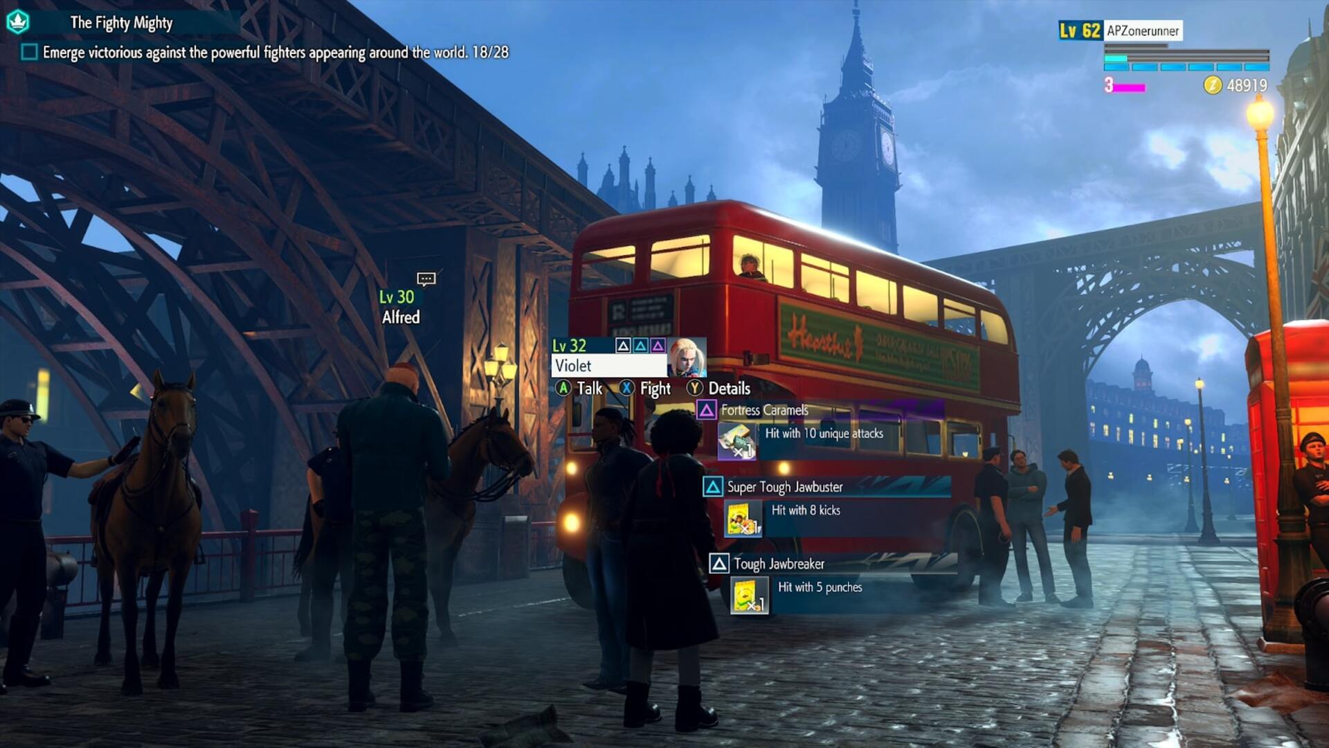 The player examines bonus conditions of an opponenent in Street Fighter 6